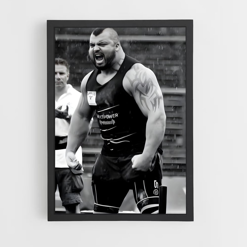 Poster Eddie hall – affiche Powerlifting (vue 2)